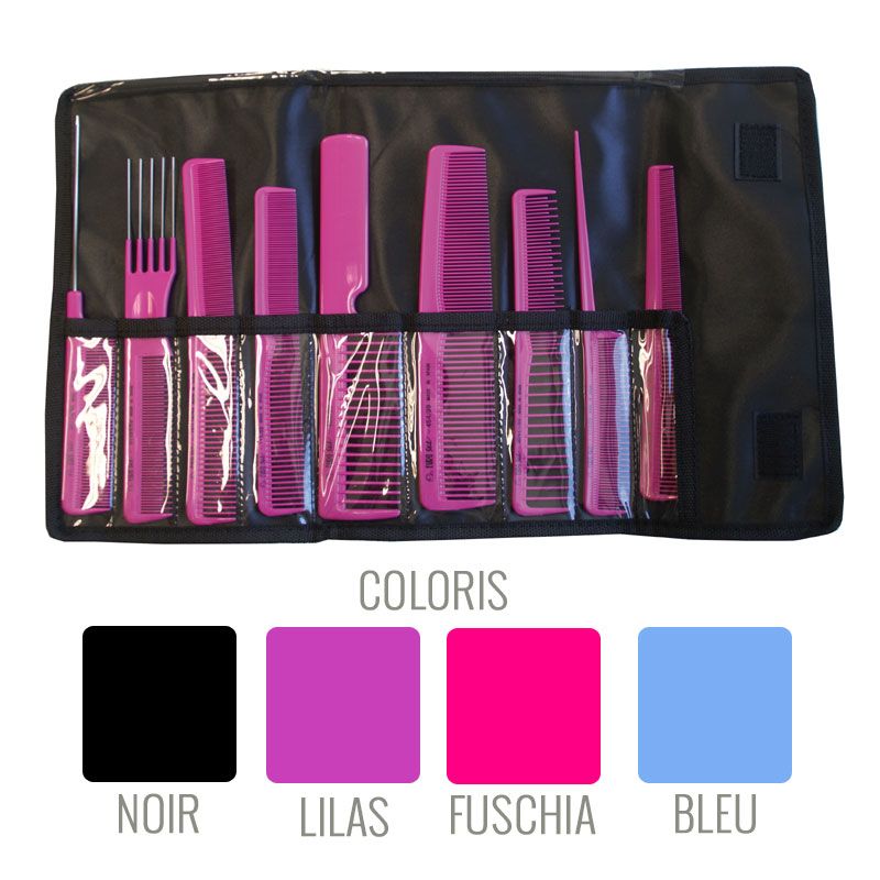 Euro trousse 9 peignes coiffure